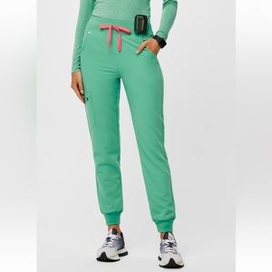 Figs high waisted Zamora scrub pant, surgical green, size small NWT